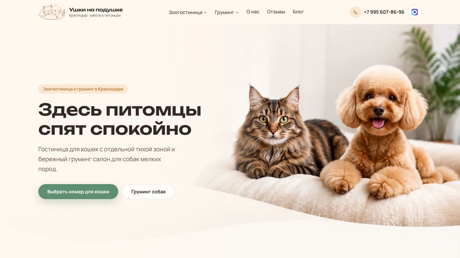 Ушки на подушке — сайт, CRM и реклама на нейросетях